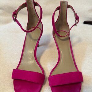 Ann Taylor - Size 8 Fuchsia Suede Sandals